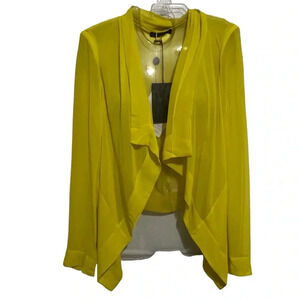 VINTAGE PLEIN SUD SILK SHEER‎ JACKET NWT  POCKETS TIE BACK Y2K 90’S NEON …